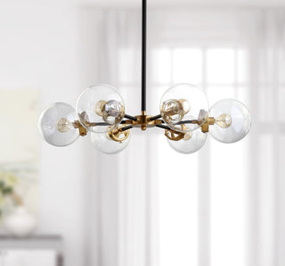 Lantana 6-Light 28" Brass Cluster Pendant