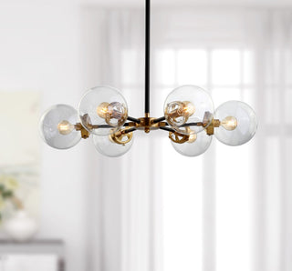 Lantana 6-Light 28" Brass Cluster Pendant