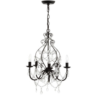 Tiana 5-Light 17" Crystal/Metal LED Chandelier