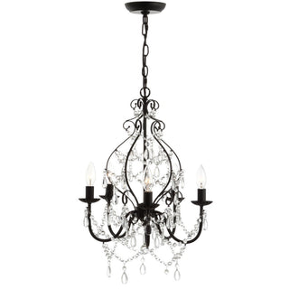 Tiana 5-Light 17" Crystal/Metal LED Chandelier