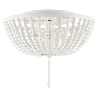 Mila 15" Wood Beaded/Metal LED Flush Mount