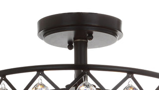 Minaret 14.5" Crystal/Metal LED Semi-Flush Mount