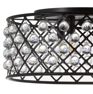 Belem 19" Metal/Crystal LED Flush Mount Ceiling Light