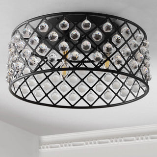 Belem 19" Metal/Crystal LED Flush Mount Ceiling Light