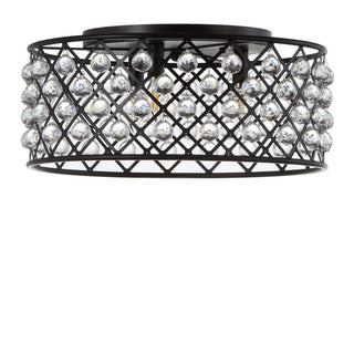 Belem 19" Metal/Crystal LED Flush Mount Ceiling Light