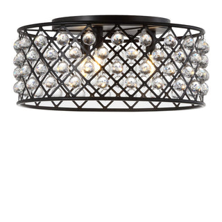 Belem 19" Metal/Crystal LED Flush Mount Ceiling Light