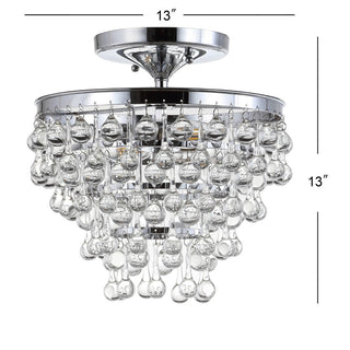 Trinity Metal/Crystal LED Flush Mount