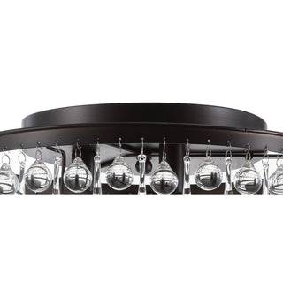 Calypso 16" Metal/Crystal LED Flush Mount