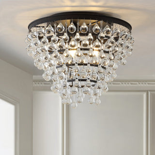 Calypso 16" Metal/Crystal LED Flush Mount