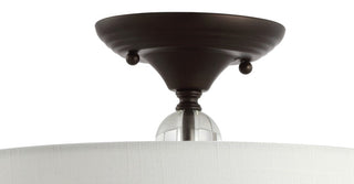 Spiral 15" Metal/Crystal LED Semi-Flush Mount