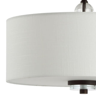 Spiral 15" Metal/Crystal LED Semi-Flush Mount