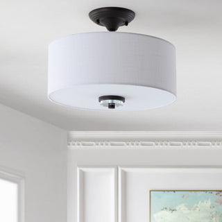 Spiral 15" Metal/Crystal LED Semi-Flush Mount