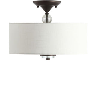 Spiral 15" Metal/Crystal LED Semi-Flush Mount