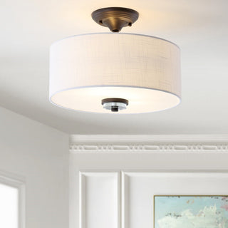 Spiral 15" Metal/Crystal LED Semi-Flush Mount