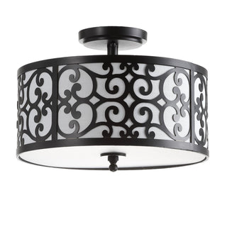 Parrot 15" Metal/Crystal LED Semi-Flush Mount