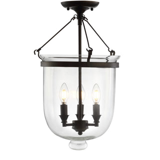 Dove 14.5" Metal/Glass LED Semi-Flush Mount