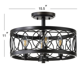 Badger 15.5" Metal LED Semi-Flush Mount