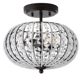 Delos 11.7" Metal /Acrylic LED Semi-Flush Mount