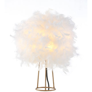 Firuz 16" Feather Metal LED Table Lamp