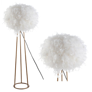 Rosy 52" Feather Metal LED Floor Lamp