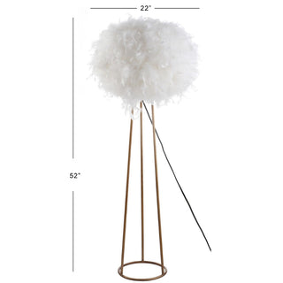 Rosy 52" Feather Metal LED Floor Lamp