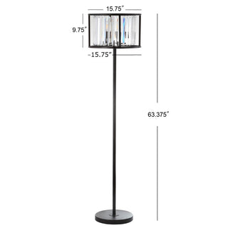 Olmec 63" Metal/Crystal LED Floor Lamp