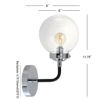 Iris 6" 1-Light Industrial Wall Sconce