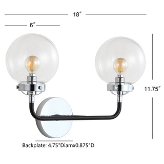 Iris 18" 2-Light Industrial Wall Sconce