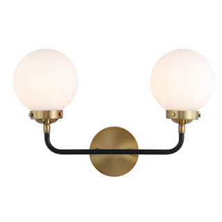 Iris Brass Vanity Wall Sconce Frosted