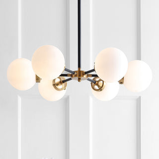 Lantana 6-Light 28" Brass Cluster Pendant