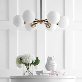 Lantana 6-Light 28" Brass Cluster Pendant