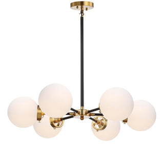 Lantana 6-Light 28" Brass Cluster Pendant