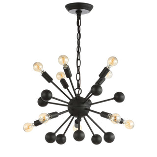 Chesteron 19.5" 10-Light Adjustable Iron Modern Industrial Sputnik LED Chandelier