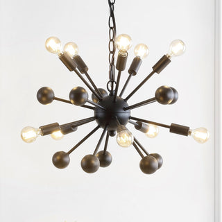 Chesteron 19.5" 10-Light Adjustable Iron Modern Industrial Sputnik LED Chandelier