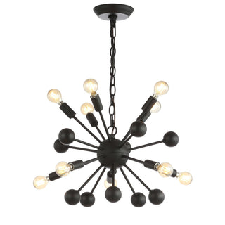 Chesteron 19.5" 10-Light Adjustable Iron Modern Industrial Sputnik LED Chandelier