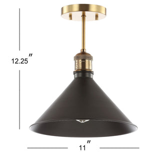 Ivo 11" Metal LED Semi-Flush Mount