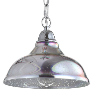 Grouse 9.75" Adjustable 3D Color Burst Glass/Metal Pendant