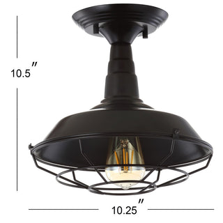 Lennox 10.2" Metal LED Semi-Flush Mount