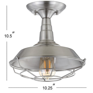 Lennox 10.2" Metal LED Semi-Flush Mount