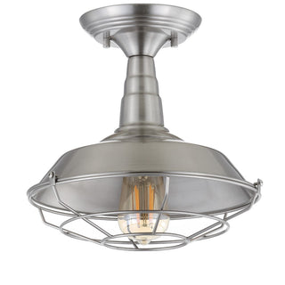 Lennox 10.2" Metal LED Semi-Flush Mount