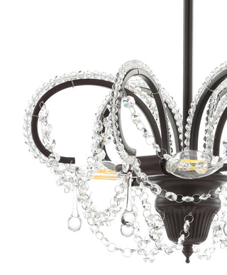 Lapwing 16" Metal/Crystal LED Adjustable Pendant