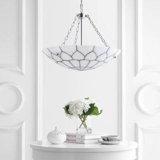 Linnet 23.5" Adjustable Marble/Metal LED Pendant