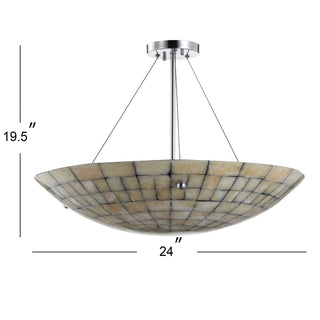 Lovebird 24" Marble/Metal LED Pendant