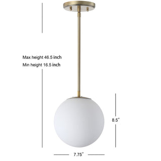 Elowen 7.75" Metal/Glass Globe LED Pendant