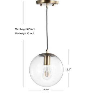 Elowen 7.75" Metal/Glass Globe LED Pendant