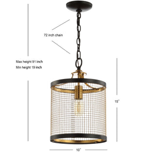 Lobelia 10" Lantern Metal LED Pendant