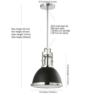 Patterson Adjustable Iron/Glass Vintage Classic LED Pendant