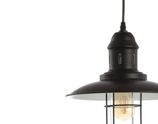 Updike 12" Adjustable Iron/Glass Cage Light LED Pendant