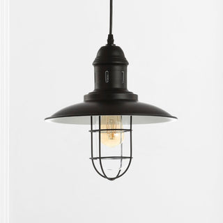 Updike 12" Adjustable Iron/Glass Cage Light LED Pendant