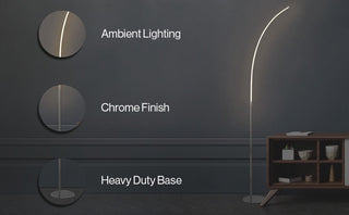 Ervin 64" Metal Minimalist Modern LED Integrated Floor Lamp